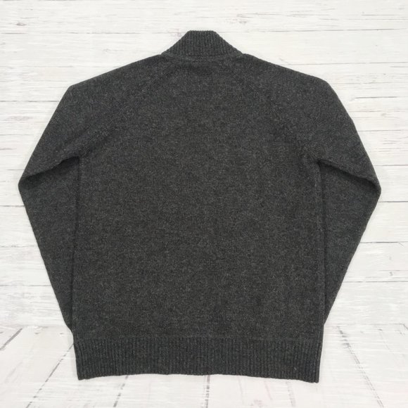 Adriano Goldschmied • Lambs Wool Blend Full Zip Cardigan Sweater - Picture 8 of 12